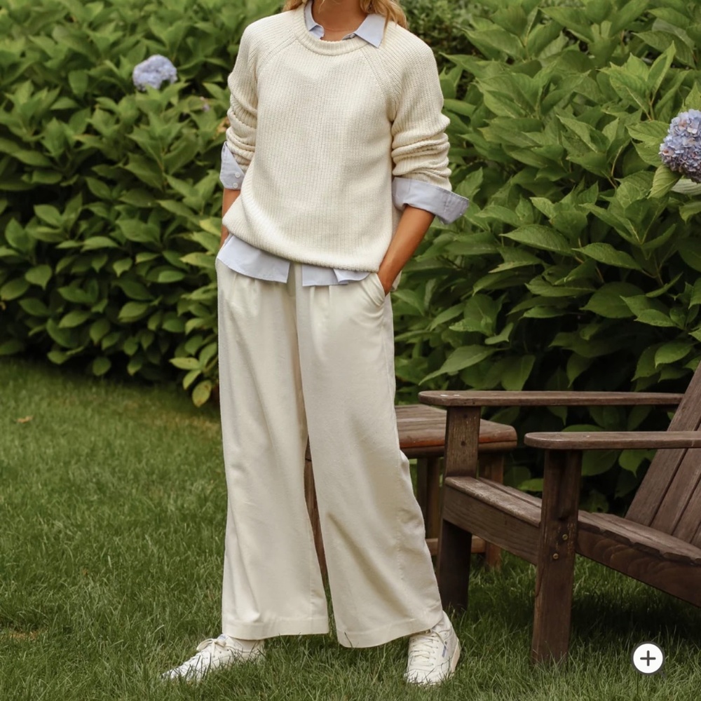 NWT Jenni Kayne Relaxed Trouser Ivory 6